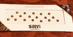 Bindi Round Maroon with Gold beads and a Stone